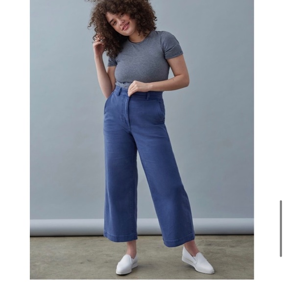 Everlane Wide Leg Cropped Pants - Picture 1 of 5